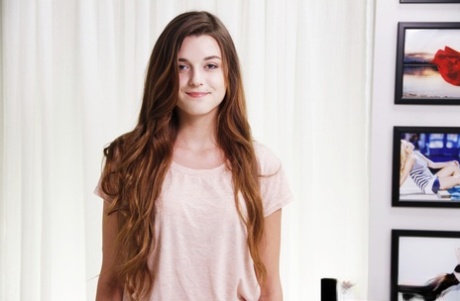 Long haired teen Alex Mae has her wrists bound before being banged 14206785
