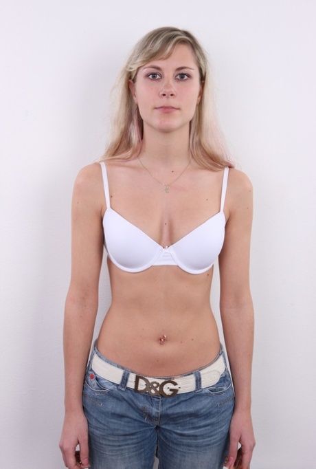 Dirty blonde amateur Michaela stands butt naked after removing all her clothes 42967023