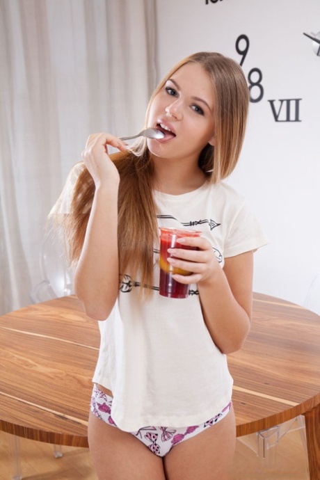 Sweet and innocent teen Nika O plunges her fingers into hairless vagina 29896303