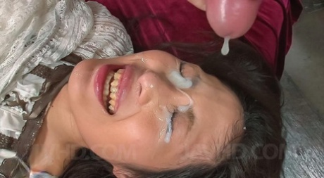 Japanese girl Aoi Miyama concludes a gangbang with facial cumshots 36174785