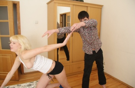 Blonde teen Sofia has her asshole penetrated during rough sex with a boy 62543693