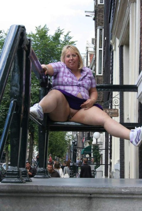 Fat UK blonde Lexie Cummings exposes herself in public before masturbating 44962720