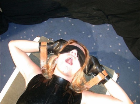 Assorted woman attired in various items off rubber and latex clothing 88749833