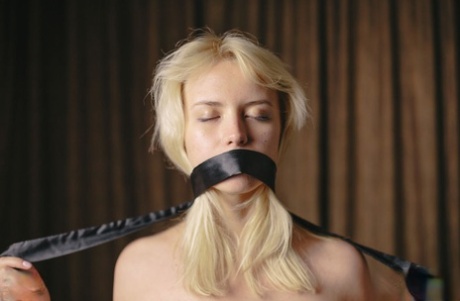 Young blonde with great tits Mary Lin indulges in solo BDSM games 62377811