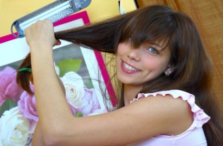 Cute teen Carla Jessi finger spreads her pussy before masturbating with a toy 59434120