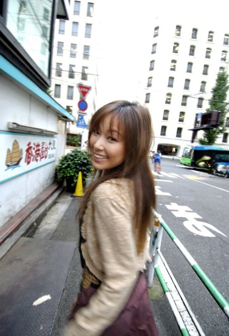Sexy Japanese girl Yua Aida exposes her natural tits and vagina in solo action 23313359