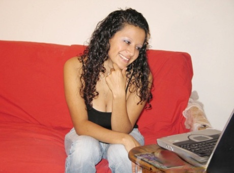 Latina chick fills a shot glass with breast milk before drinking it 44916405