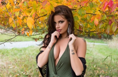 Sexy brunette Shelly Lee gets naked in leather boots for a Playboy shoot 11450517