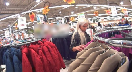 Amateur girls get caught naked in a mall changing room before having sex 90368657