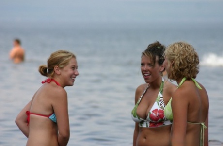 Collection of amateur girls hanging out at the beach in bikinis 37803746