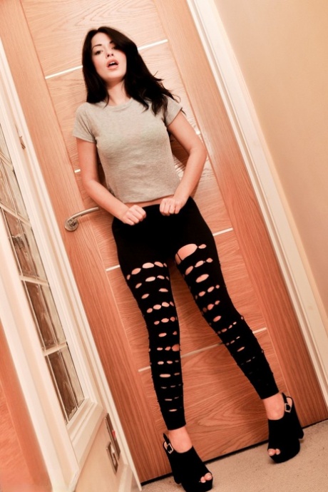 Sexy UK brunette Ava Dalush goes topless in revealing pants 22338064