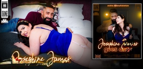 Middle-aged BBW Josephine James receives an open mouth cumshot after a fuck 34495379