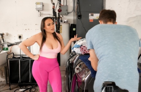 Curvy Latina chick Carmela Clutch has sex in a shower with her stepson 99742458