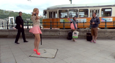 Submissive blonde is forced into sex acts while in public places 17078754