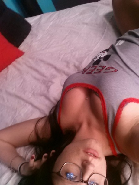Lovely brunette beauty Freckles 18 teases with her natural boobs 35798728