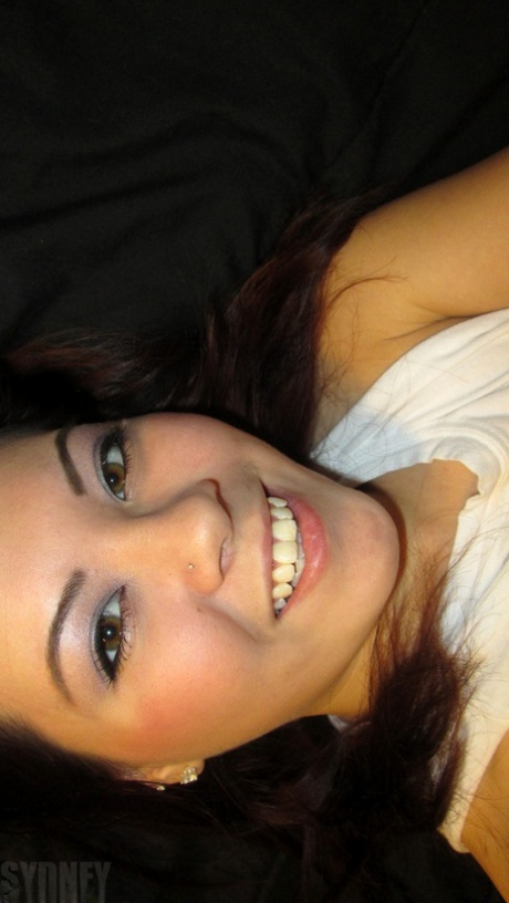 Pierced amateur Sydney Mai in glasses & socks showing cameltoe & nice tits 63067313