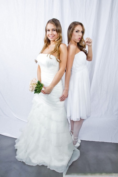 Pornstars Kendall Kayden and Kimmy Granger having lesbian sex after wedding 32596265