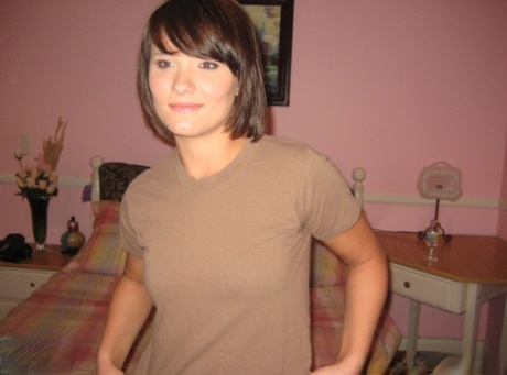 Ex-gf Angie Dove strips naked on a bed for her redneck boyfriend 58011661