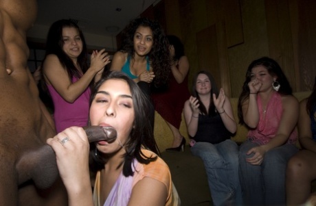 Stunning babes have fun with malestrippers at the wild private party 70351262