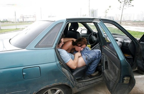 Slutty teenage amateur gives head and gets fucked in the car 77499534
